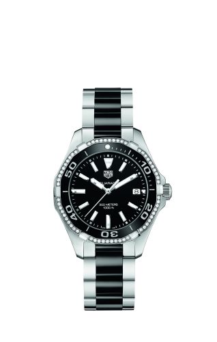 TAG Heuer Aquaracer 300M Quartz 35 Stainless Steel / Diamond / Black / Bracelet